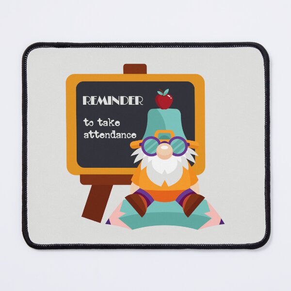 Item preview, Teacher Gnome Reminder – Take Attendance Chalkboard Design designed and sold by EmeraldeaArt.