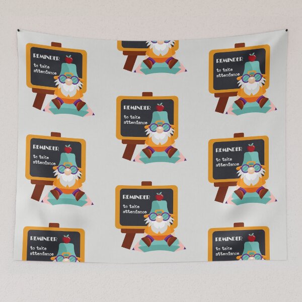 Item preview, Teacher Gnome Reminder – Take Attendance Chalkboard Design designed and sold by EmeraldeaArt.