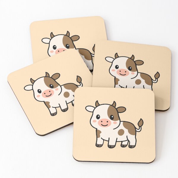 Item preview, Cute Cartoon Cow With Brown Spots designed and sold by WildlifeDoodle.
