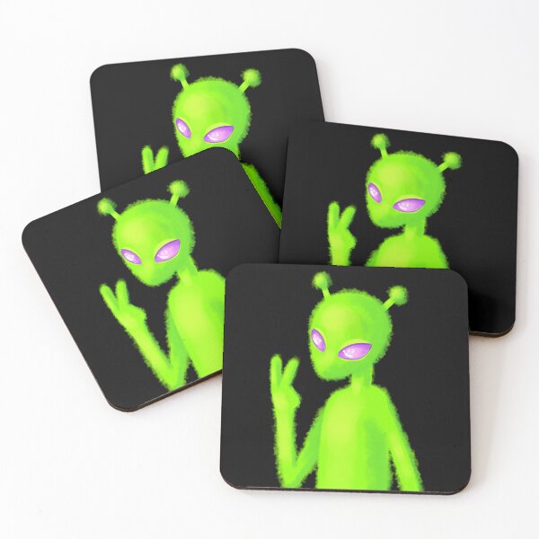 Item preview, Fuzzy Green Alien designed and sold by EveningRaine.