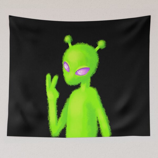 Item preview, Fuzzy Green Alien designed and sold by EveningRaine.