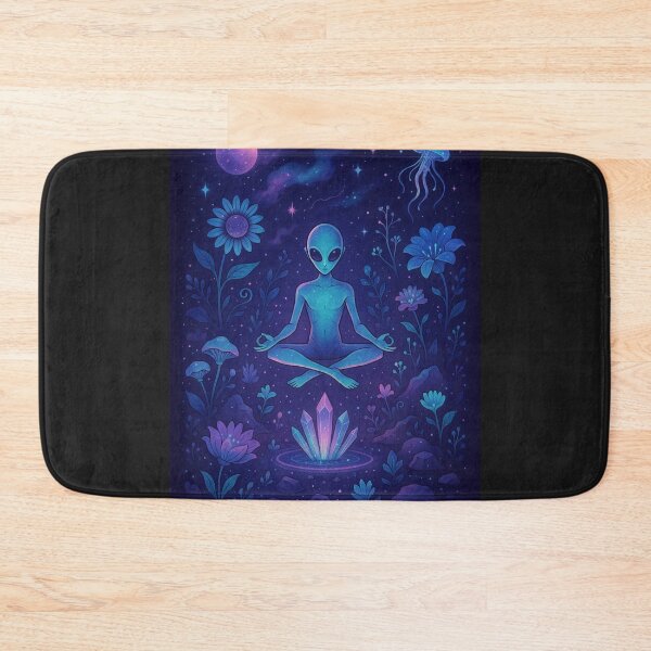 Item preview, Meditating Alien in Comic Garden designed and sold by Nature's Palette.