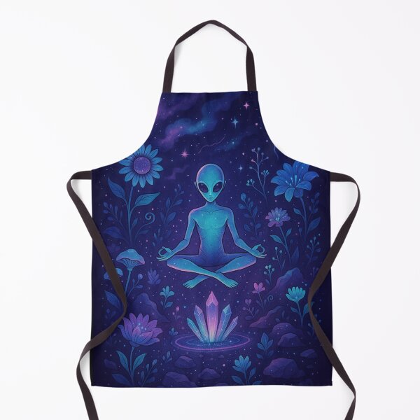 Item preview, Meditating Alien in Comic Garden designed and sold by Nature's Palette.