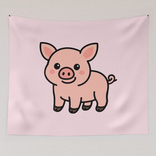 Item preview, Cute Cartoon Pig designed and sold by WildlifeDoodle.