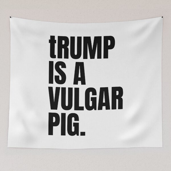 Item preview, trump is a vulgar pig (black) designed and sold by Thelittlelord.