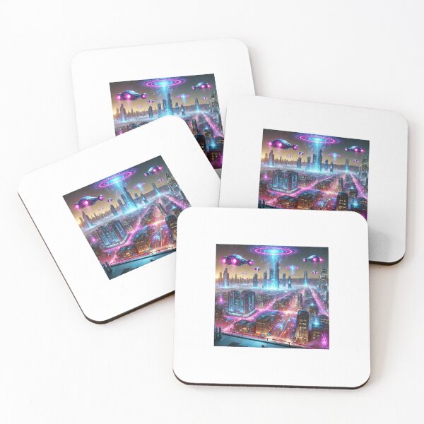 Item preview, Neon Pulse – Cyberpunk City Skyline designed and sold by Albariqi.