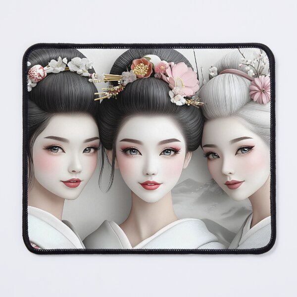 Item preview, Elegant Geisha Portraits in Traditional Attire designed and sold by Artessie.