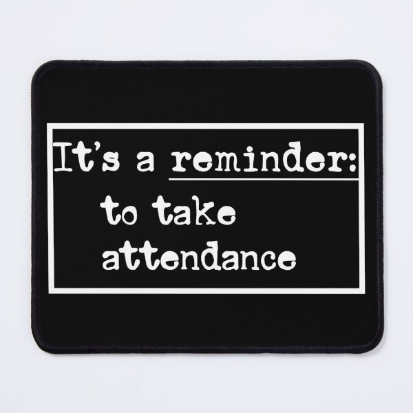 Item preview, Reminder: Take Attendance – Minimal Typewriter Font white Design for Teachers designed and sold by EmeraldeaArt.