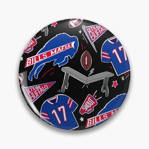 Item preview, Buffalo Bills Josh Allen pattern (black) designed and sold by SnugbugStudios.