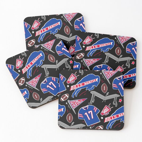 Item preview, Buffalo Bills Josh Allen pattern (black) designed and sold by SnugbugStudios.