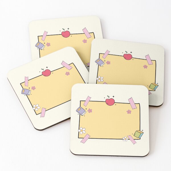 Item preview, Yellow Sticky Note with Apple and Book – Cute School-Themed Blank Post-it Design designed and sold by EmeraldeaArt.