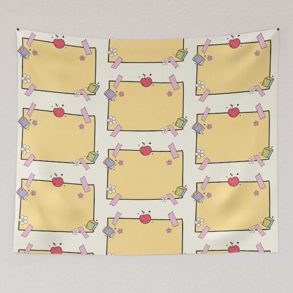 Item preview, Yellow Sticky Note with Apple and Book – Cute School-Themed Blank Post-it Design designed and sold by EmeraldeaArt.