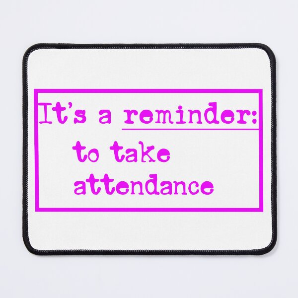 Item preview, Reminder: Take Attendance – Minimal Typewriter Font Design for Teachers (Pink) designed and sold by EmeraldeaArt.