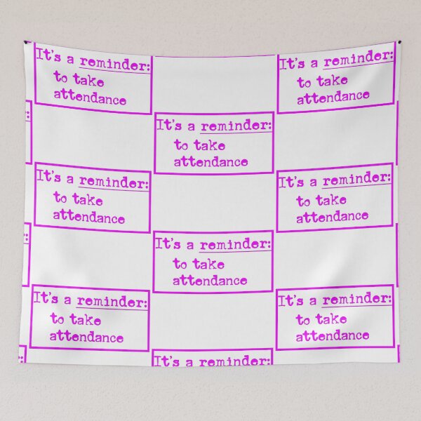 Item preview, Reminder: Take Attendance – Minimal Typewriter Font Design for Teachers (Pink) designed and sold by EmeraldeaArt.