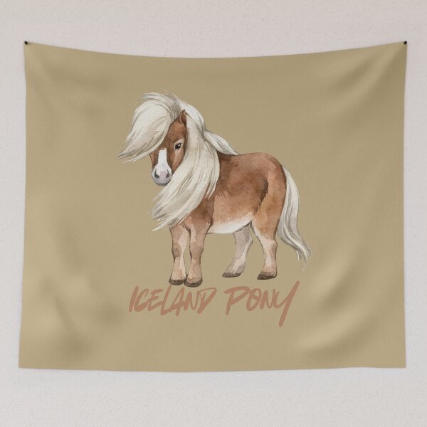 Item preview, Sandy Icelandic Pony Illustration – Majestic Nordic Horse Art designed and sold by BlesstB.