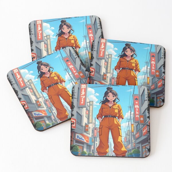 Item preview, Japanese emo anime girl on the streets in retro style designed and sold by Emo-World-Tour.