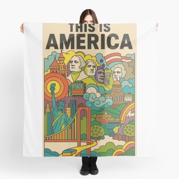 Item preview, This is America -psychedelic landmark  designed and sold by HeritageTrading.