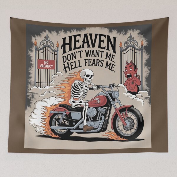 Item preview, No Vacancy: Skeleton Biker Rides On designed and sold by kalvey64.
