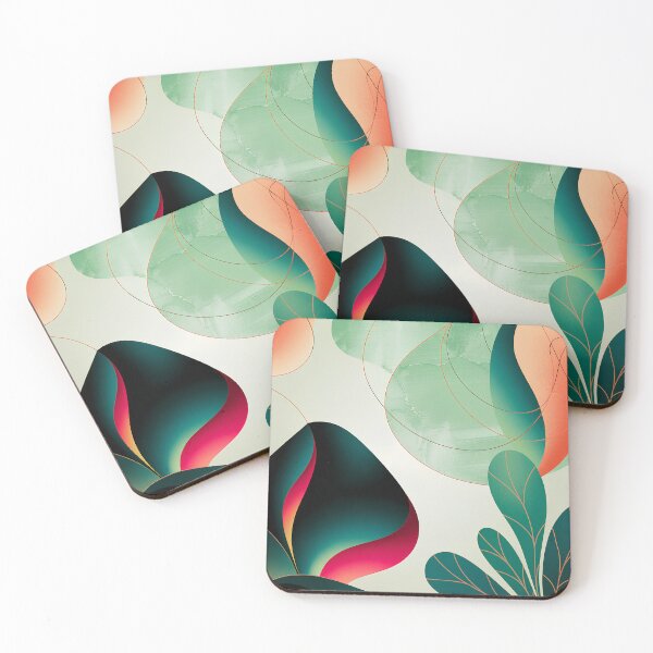 Item preview, Modern Botanical Abstract Art – Fine Nature-Inspired Wall Decorf Organic Resonance – Abstract Watercolor Geometric Art Poster designed and sold by paulo silveira.