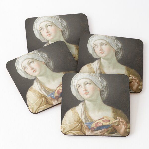 Item preview, Classic painting of Renaissance woman with pizza, high quality designed and sold by CecyLL.