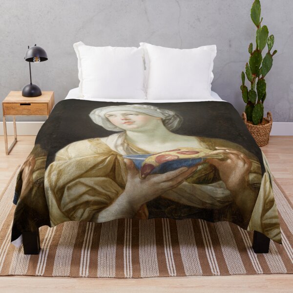 Item preview, Classic painting of Renaissance woman with pizza, high quality designed and sold by CecyLL.