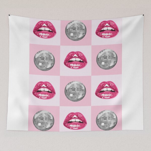Item preview, repeating lips and disco balls designed and sold by lovesimplicity1.
