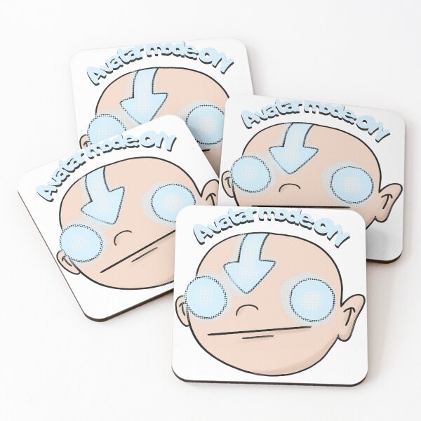 Item preview, Avatar Mode ON - Funny Aang Sticker - Glowing Eyes Airbender Design designed and sold by EsoKafi Design.