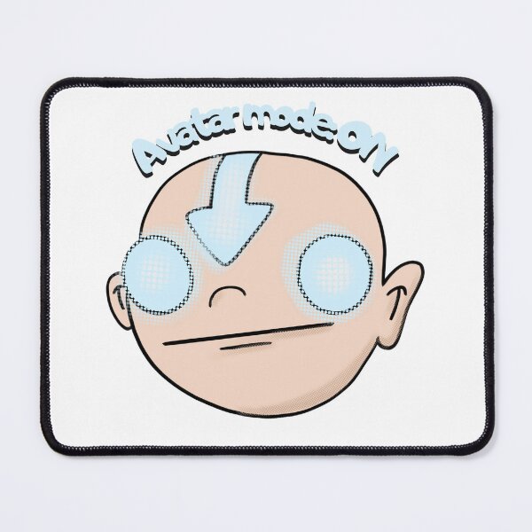 Item preview, Avatar Mode ON - Funny Aang Sticker - Glowing Eyes Airbender Design designed and sold by EsoKafi Design.