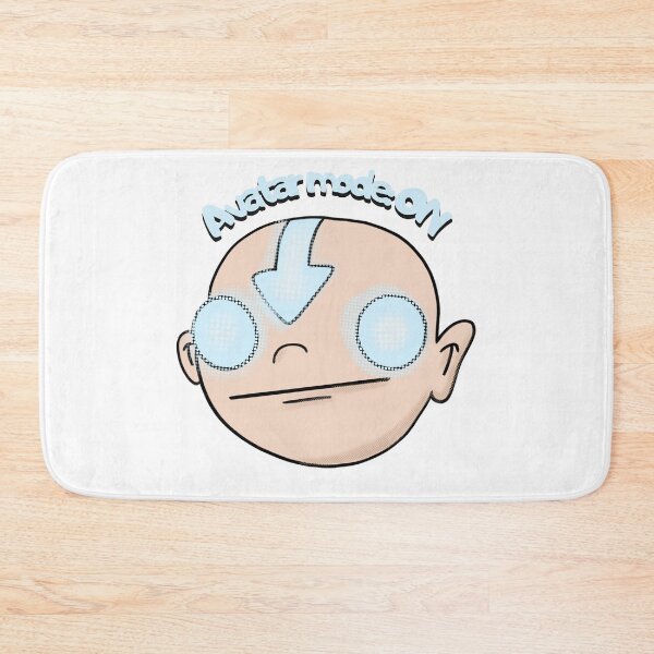 Item preview, Avatar Mode ON - Funny Aang Sticker - Glowing Eyes Airbender Design designed and sold by EsoKafi Design.