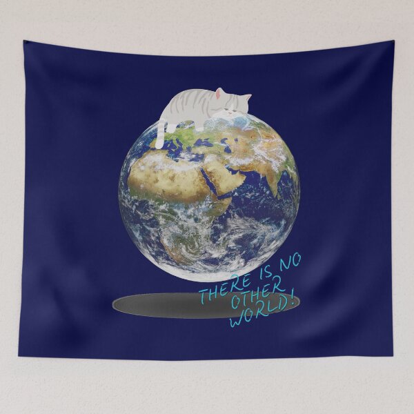 Item preview, There Is No Other World – Earth Lover Cat Illustration designed and sold by SmyrnaArtGalery.