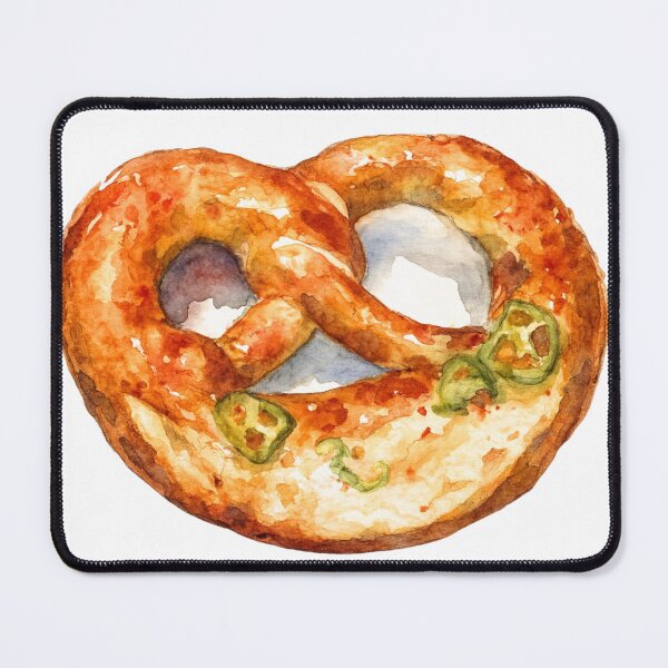 Item preview, Jalapeno pretzel watercolor painting designed and sold by thehaywirehoney.