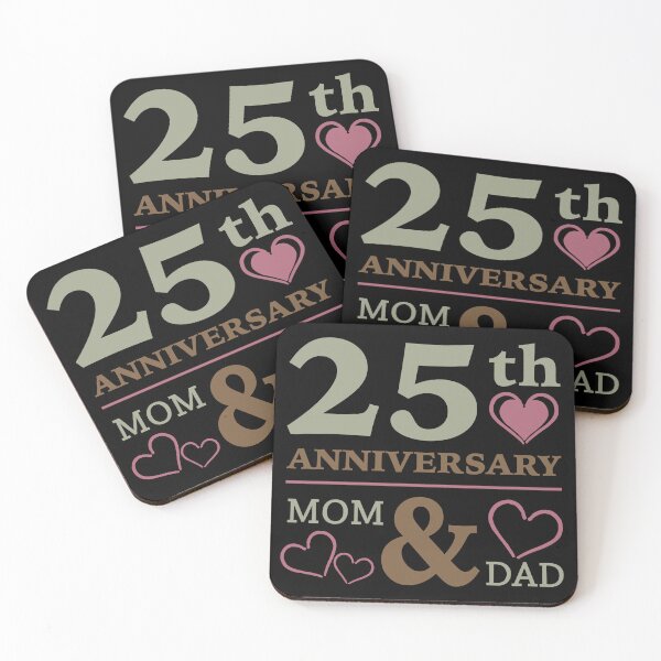 Item preview, Mom Dad Parents 25th Wedding Anniversary designed and sold by thepixelgarden.