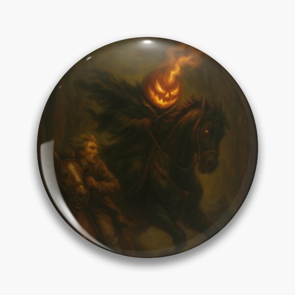 Item preview, The Headless Horseman Pursues Rider Through Haunted Woods designed and sold by Stickteez.