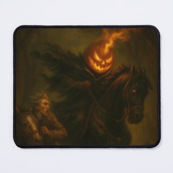 Item preview, The Headless Horseman Pursues Rider Through Haunted Woods designed and sold by Stickteez.