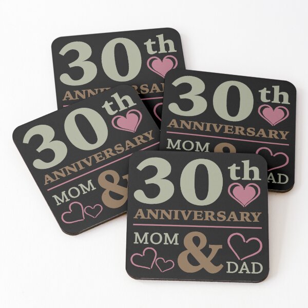 Item preview, Mom Dad Parents 30th Wedding Anniversary designed and sold by thepixelgarden.