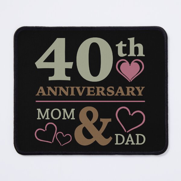 Item preview, Mom Dad Parents 40th Wedding Anniversary designed and sold by thepixelgarden.