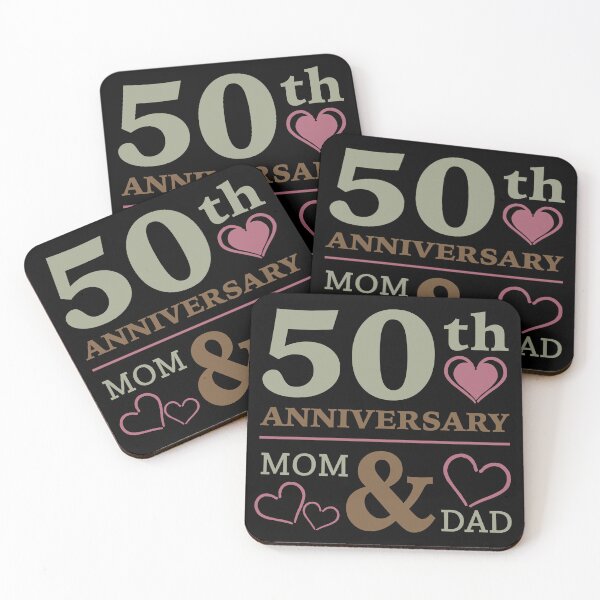 Item preview, Mom Dad Parents 50th Wedding Anniversary designed and sold by thepixelgarden.