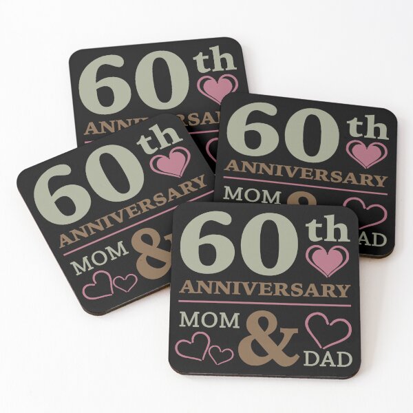 Item preview, Mom Dad Parents 60th Wedding Anniversary designed and sold by thepixelgarden.