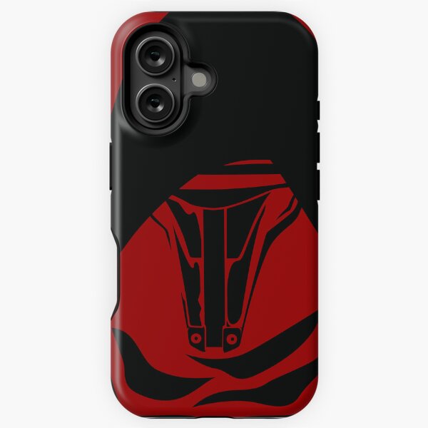 Vista previa del artículo con la obra «Máscara minimalista de Darth Revan con diseño de Peekaboo en negro – Diseño de Star Wars de KOTOR», diseñado y vendido por HelveticaHero Designs.