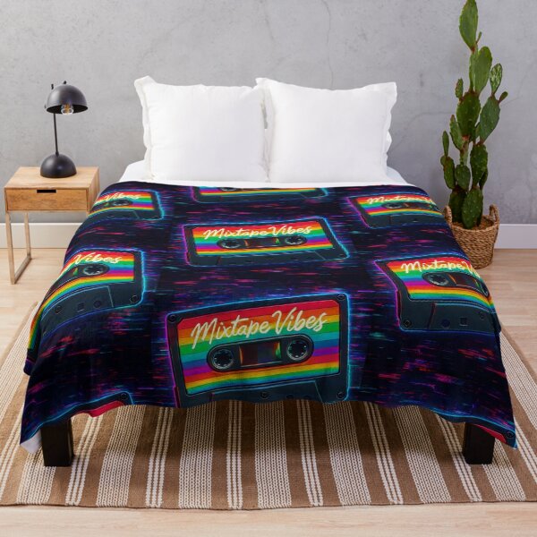 Item preview, Retro Rainbow Mixtape Vibes – Vintage Cassette Aesthetic Art designed and sold by Psycho-Crazy.