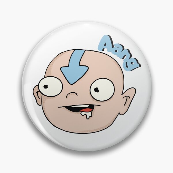 Item preview, Derpy Aang Face - Funny Avatar Parody Sticker - Goofy Cartoon Design designed and sold by EsoKafi Design.