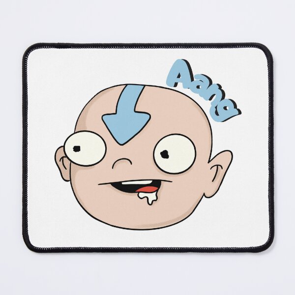 Item preview, Derpy Aang Face - Funny Avatar Parody Sticker - Goofy Cartoon Design designed and sold by EsoKafi Design.