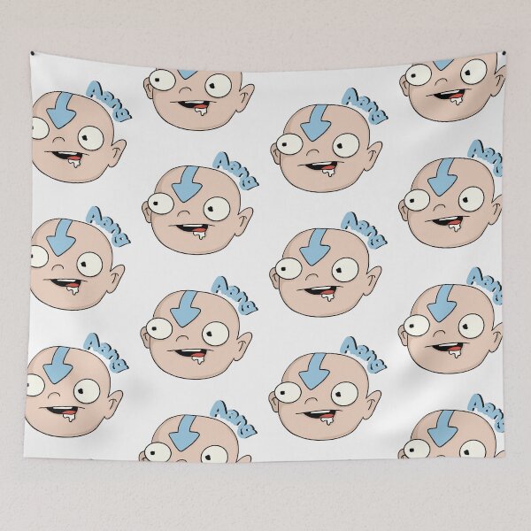Item preview, Derpy Aang Face - Funny Avatar Parody Sticker - Goofy Cartoon Design designed and sold by EsoKafi Design.