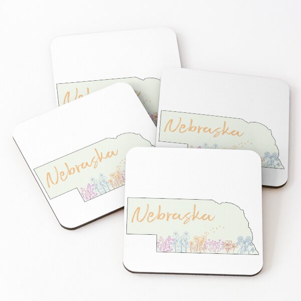 Item preview, Nebraska with Flowers designed and sold by parksmaddi.