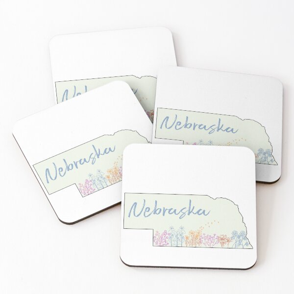 Item preview, Nebraska with Flowers designed and sold by parksmaddi.