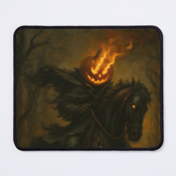 Item preview, Headless Horseman Rides with Flaming Pumpkin Skull designed and sold by Stickteez.