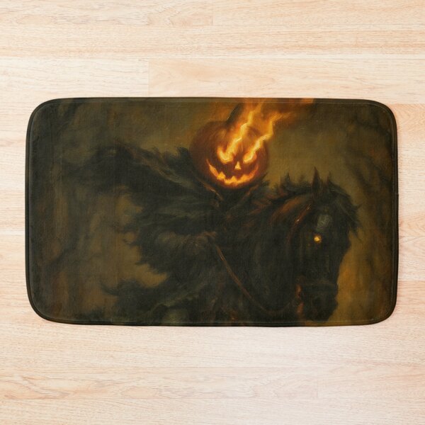 Item preview, Headless Horseman Rides with Flaming Pumpkin Skull designed and sold by Stickteez.