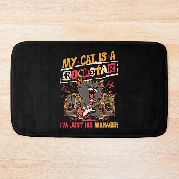 Item preview, Rockstar Cat Manager - Pet Music Gift designed and sold by Studio Mootant.