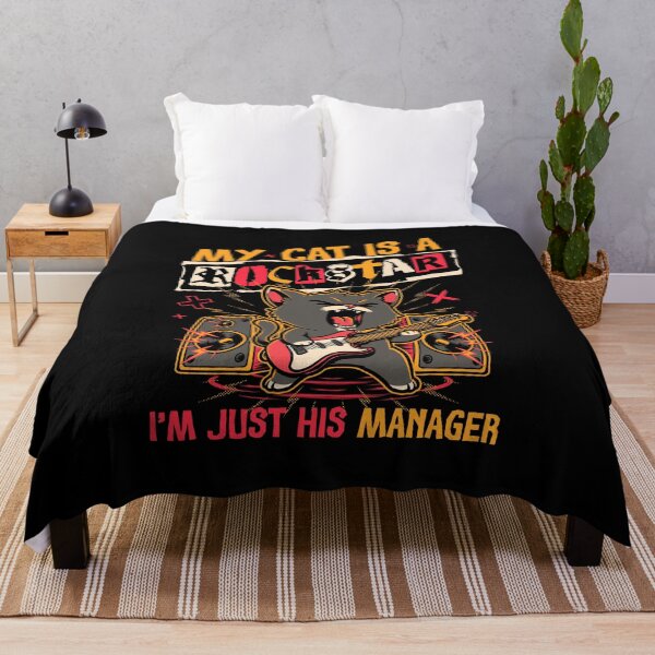 Item preview, Rockstar Cat Manager - Pet Music Gift designed and sold by Studio Mootant.