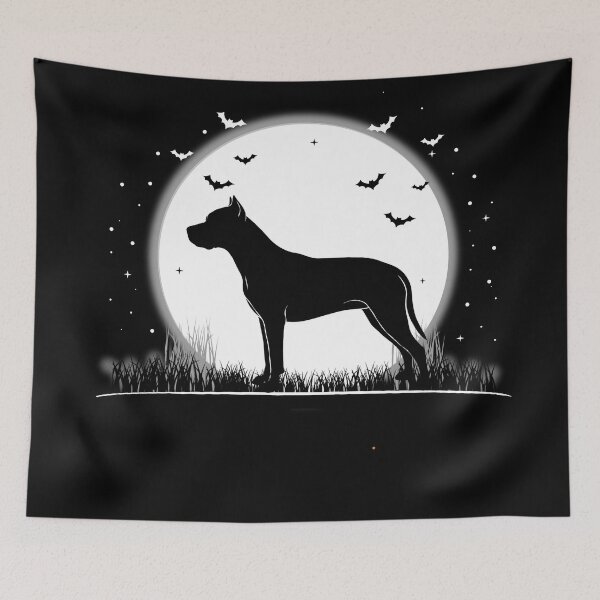 Item preview, Dogo Argentino Dog – Halloween Moon Silhouette  designed and sold by The Real Life Symphony.